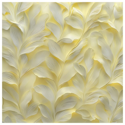 Couvre-lit jaune à motif de feuilles jaunes