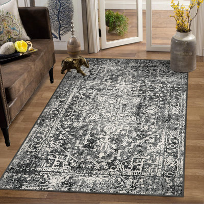 GST Persian-Inspired "Floating Dream" Area Rug – Plush Bohemian Accent with Non-Slip Backing