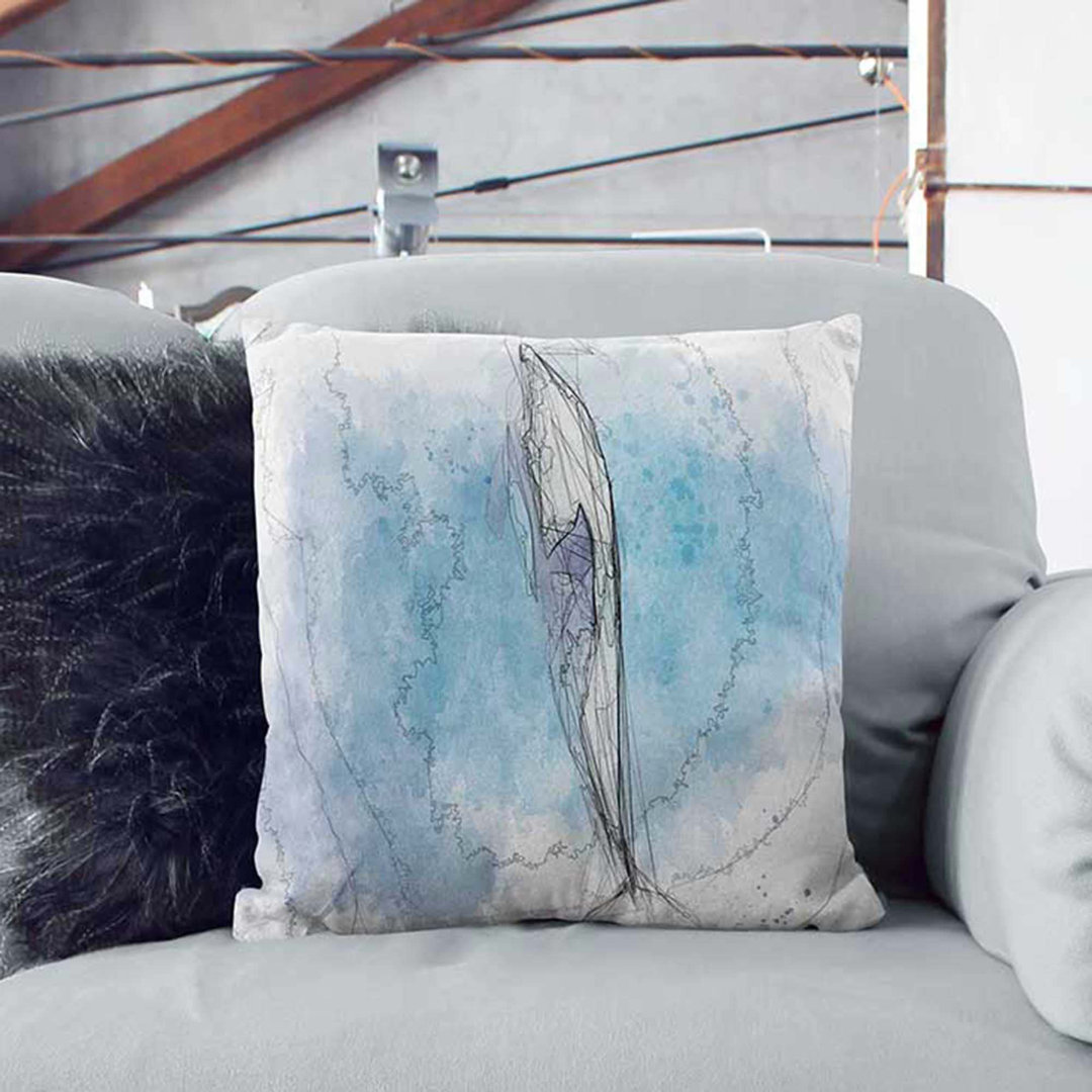 Dolphin Leading the Way in Abstract Cushion with Filling