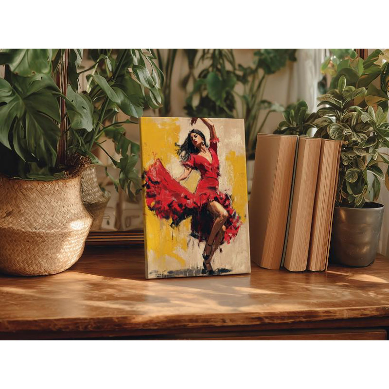 «Flamenco Dancer», impression sur toile: Danse espagnole passionnée, H 24 po x l 16 po