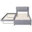 Lit plateforme double avec lit gigogne