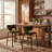 Upholstered Counter Stool with Metal Legs-120358056