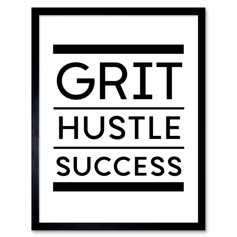 Lomar Lomar Exercise Inspiration Grit Hustle Respect Exercise Workout Gym Decor Artwork - Single Picture Frame Print