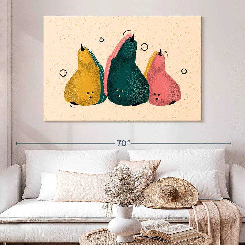 Yarlin Abstract Pears, 34" H x 51" W
