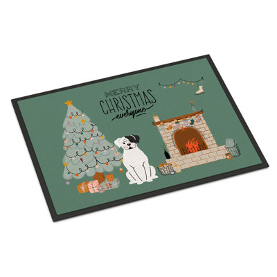 Tapis d'intérieur ou d'extérieur Jacquiline Blue Bedlington Terrier Christmas 24X36 CK7653JMAT_Dog