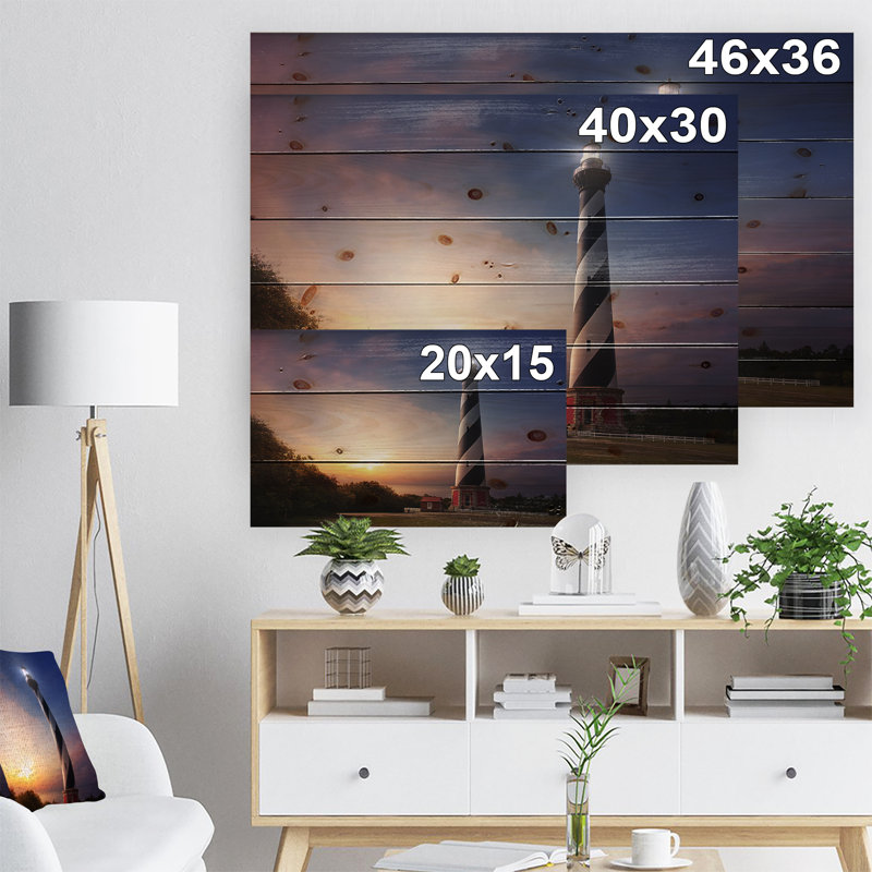 Photographie « sea & shore nautique cape hatteras », H 30 po x l 40 po x P 1,5 po, Bois
