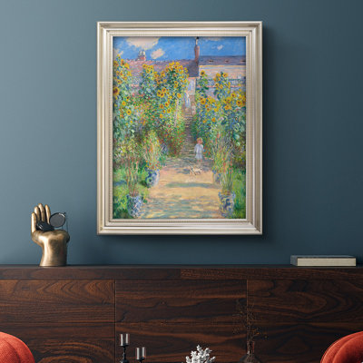 «The Artist's Garden At Vetheuil», toile encadrée de qualité supérieure - prête à être accrochée