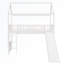Lit mezzanine simple gris avec glissade-667752441