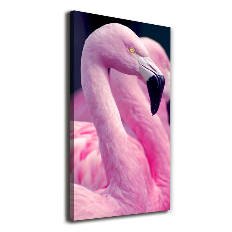 Flamingos - Wrapped Canvas Print
