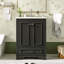 Ensemble de meuble-lavabo autoportant 24 po avec lavabo en céramique et tablette réglable 24 po-425023712
