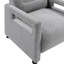 Élégant fauteuil gris Boucle, hauteur de 30,5 po, fabrication en contreplaqué, chaise de luxe sophistiquée en gris, rembourrage en mousse pour les jambes de 25 po-1972115454