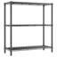Étagère grillagée en métal, l 48 po x P 20 po x H 47 po, support de rangement réglable à 3 niveaux, capacité 1200 lb - Noir-17915814-17915816