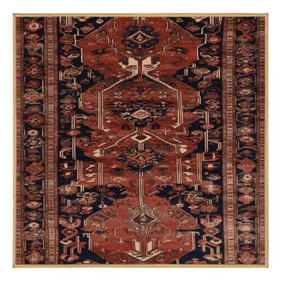 Machine Washable Turkish Brown Area Rug