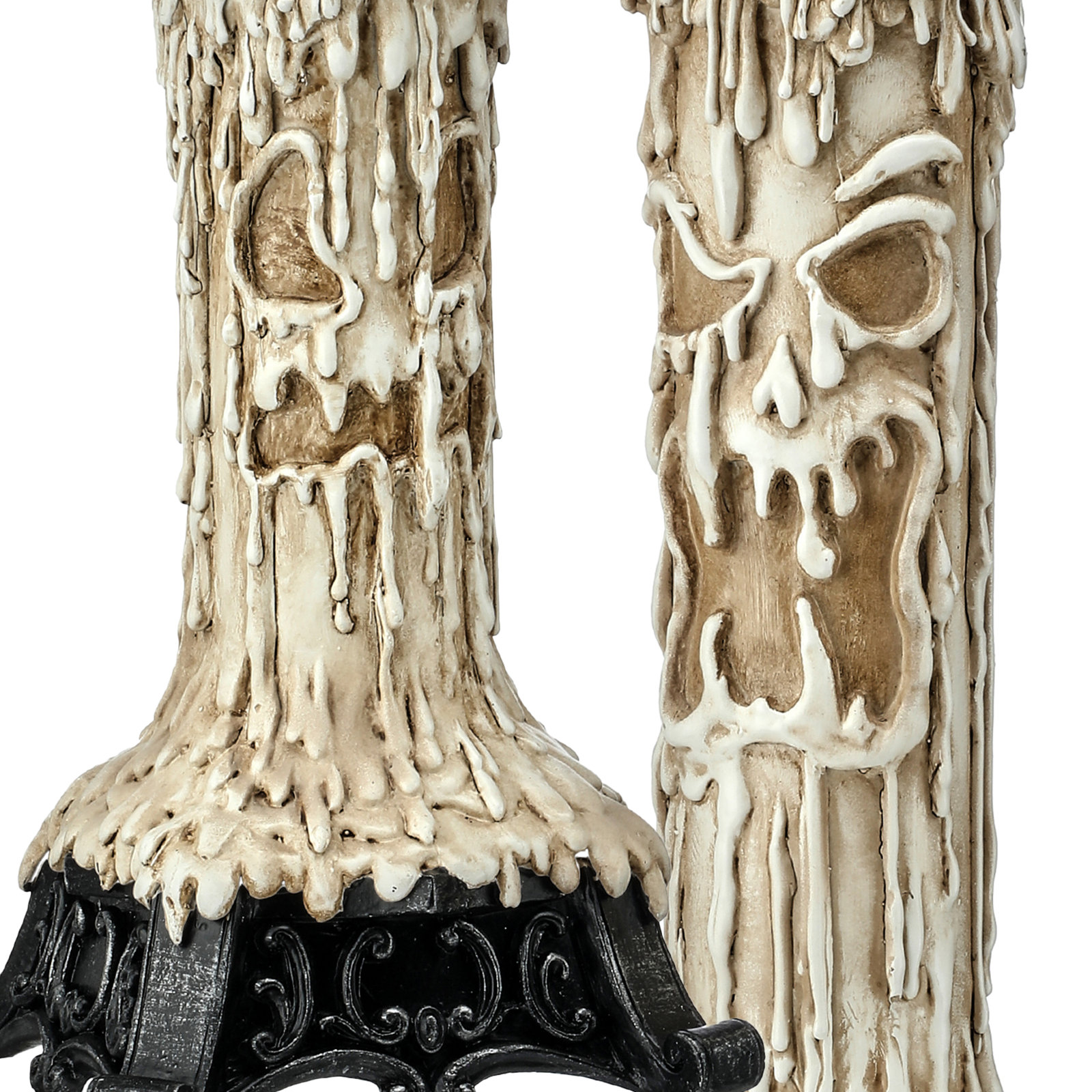 9-12" Led Ghost Candle Set of 2