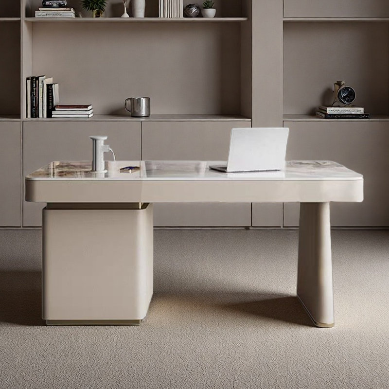 Table d'écriture / d'étude simple en granit, H 29,53 po x l 55,12 po x P 27,56 po