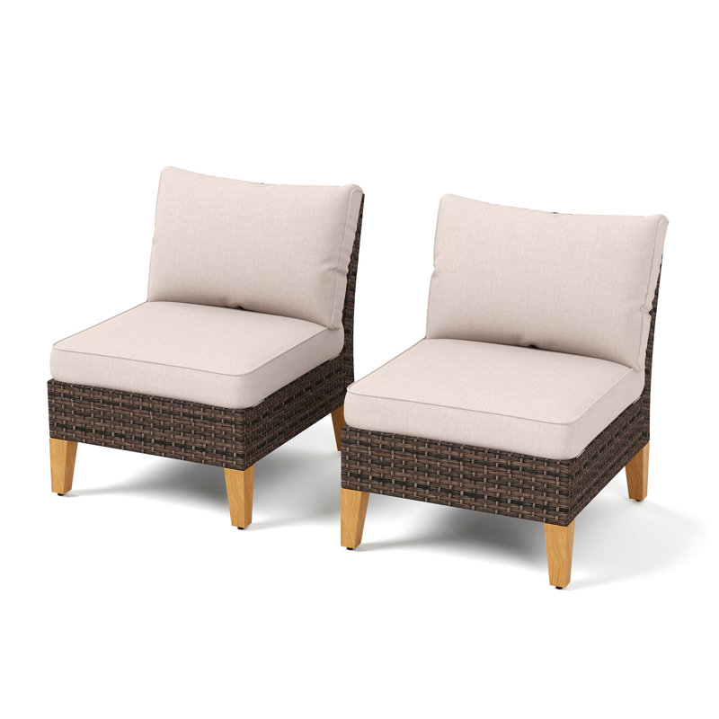 Chaise de patio avec coussins Ethin