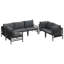 70cm Wide Steel Sofa with Cushions