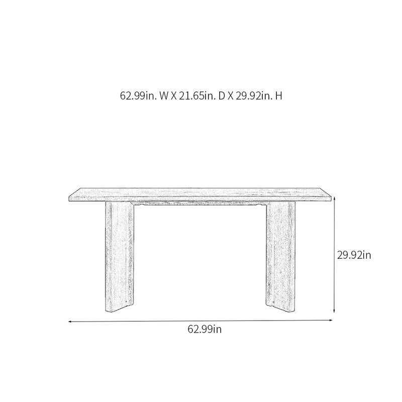 Console Retro Minimalist Art, H 29,92 po x l 62,99 po x P 21,65 po