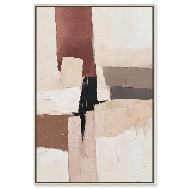 Impression sur toile Plaster Collage III par Art Remedy, cadre argenté, 36 x 54, Cadre argenté, H 55 po x l 37 po