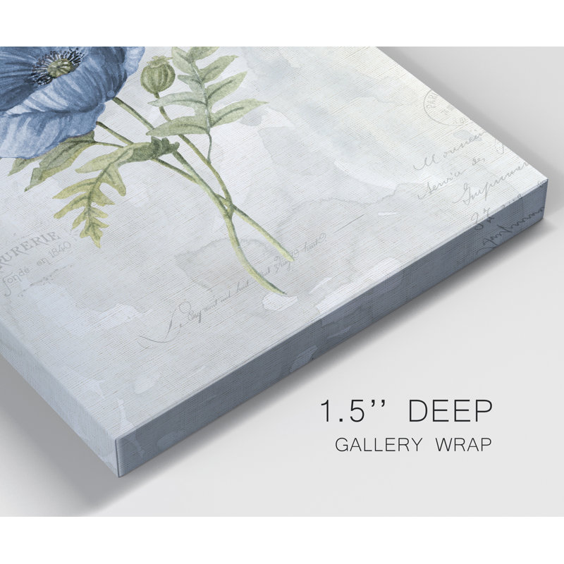 «Blue Linen Poppy», impression sur toile tendue, H 36 po x l 24 po x P 1 po