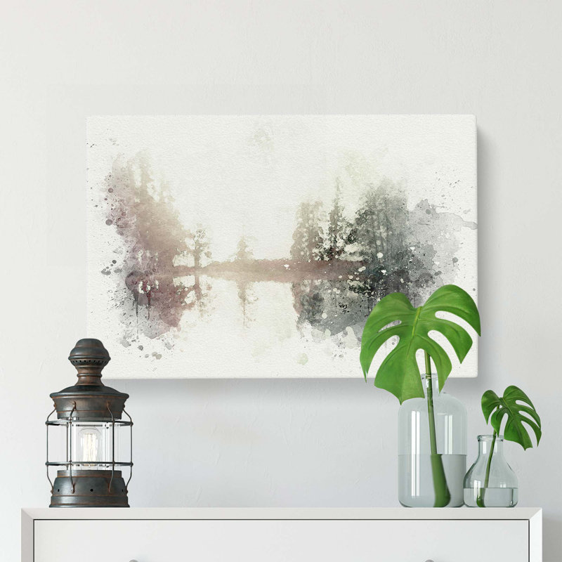 Foggy Sunrise In Germany In Abstract - Wrapped Canvas Print, 35cm H x 50cm W x 3cm D