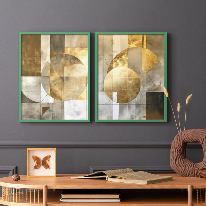 ABSTRACT Series CXVIII - Reproduction encadrée de qualité supérieure - prête à être accrochée - aucun clou requis - aucun clou requis