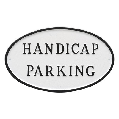 Handicap Parking Statement Garden Plaque