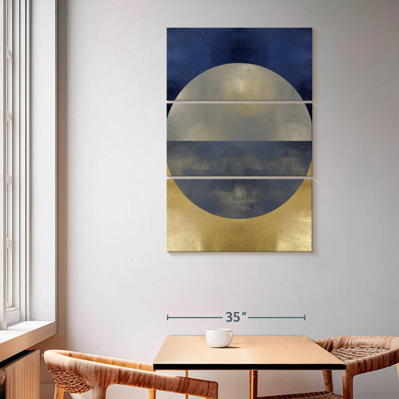 Avery Blue Sphere I, 65" H x 42" W