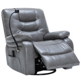 Large Power Recliner Chair Swivel Glider With Massage Heat For Elderly Upholstered Faux Leather Sofa With Phone Holder