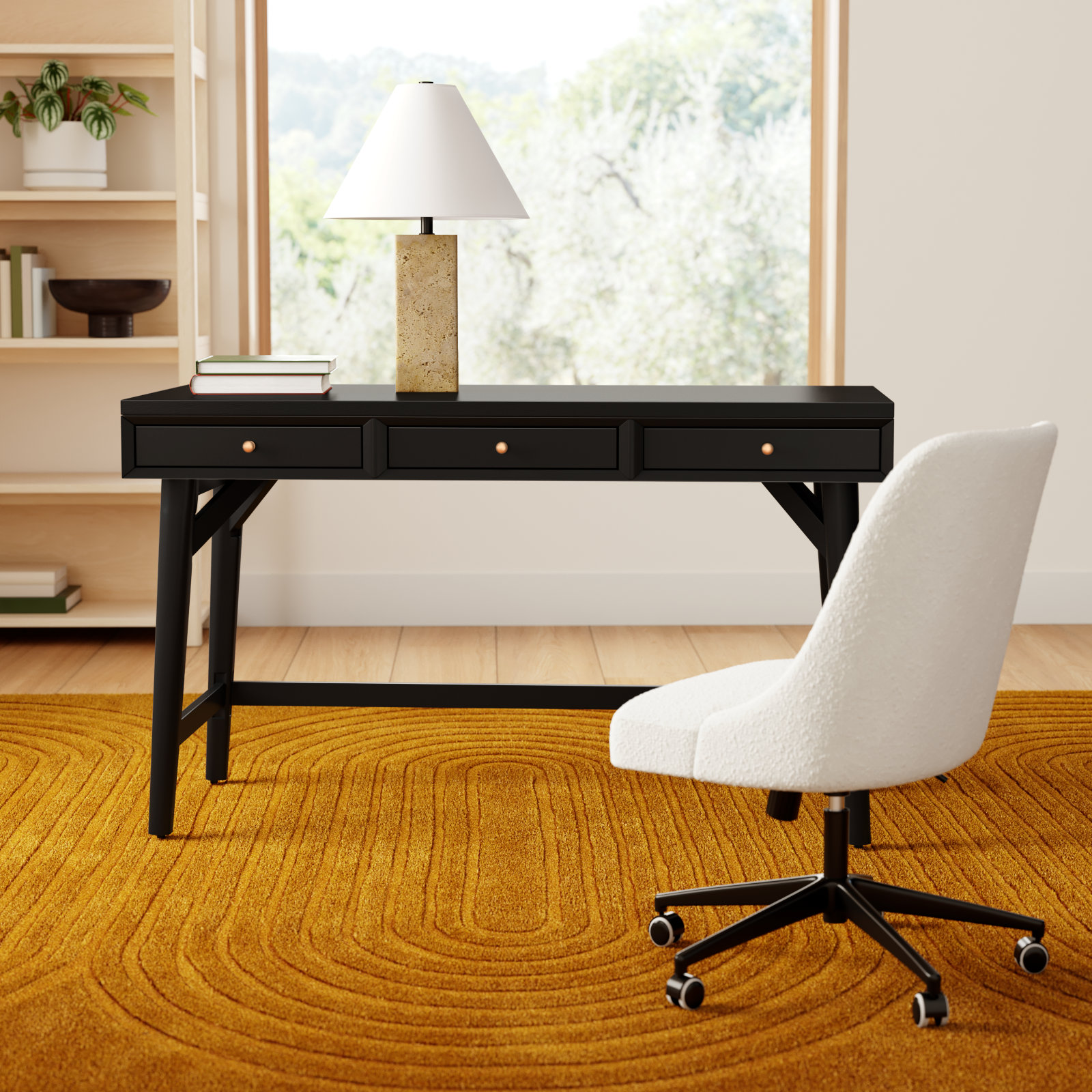 Williams 52" Writing Desk, Black