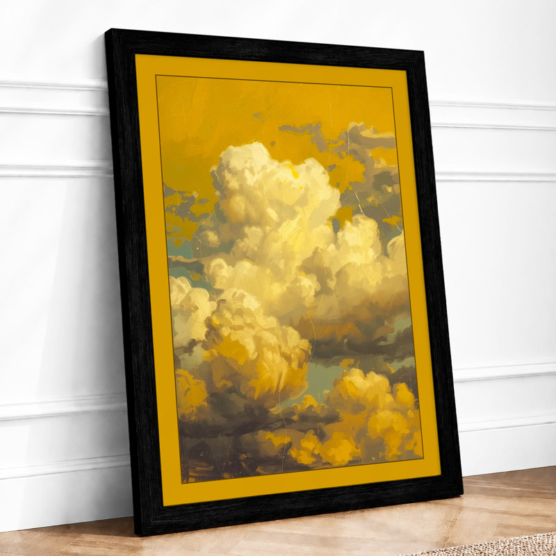 Golden Sky Above Minimalist - Print, A1 - 84.1 x 59.4 cm, Black