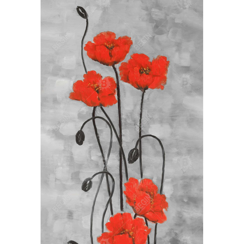 «Long Stem Flowers» sur toile