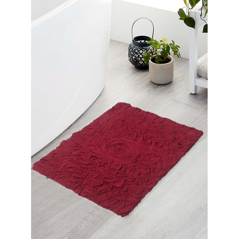Tapis pour salle de bain Schoenberger, Rouge, L 24 po x l 17 po