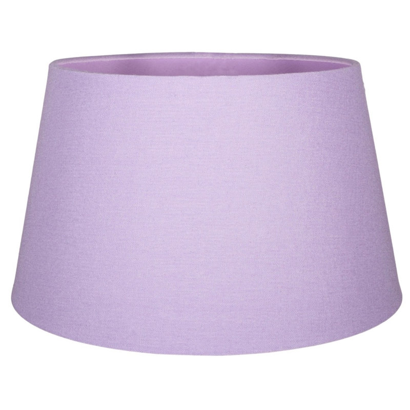 Traditional Linen Fabric Drum Shade for Pendant & Lampshade, Lilac, 19cm H x 30cm W x 30cm D