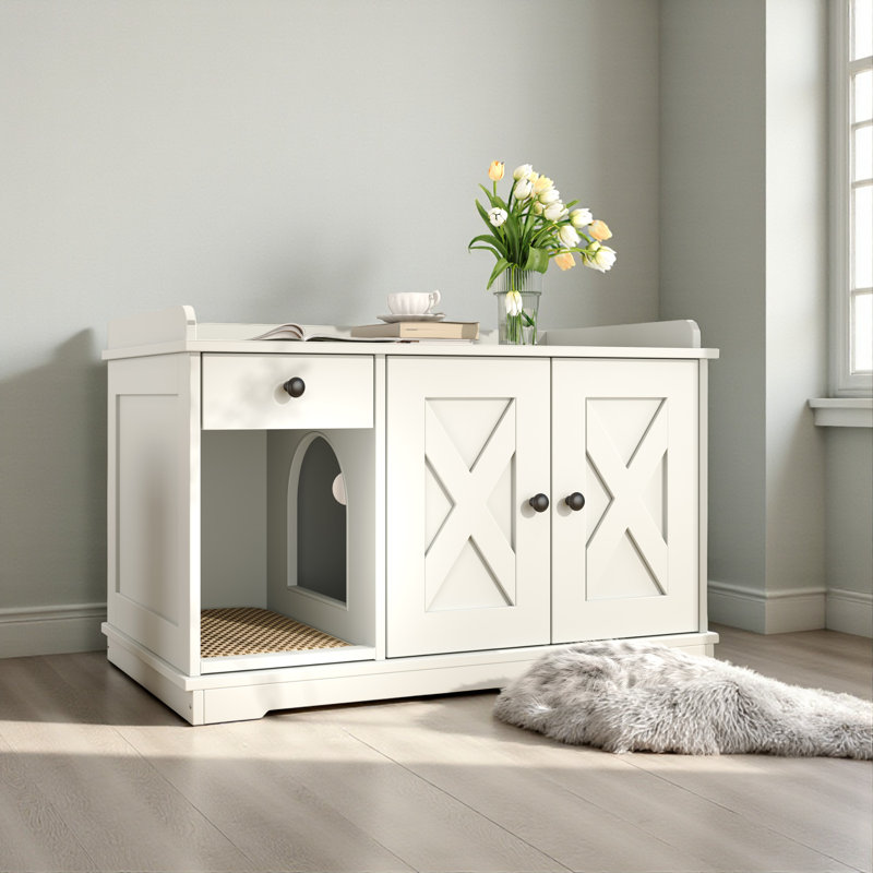 Enclos pour chat litière