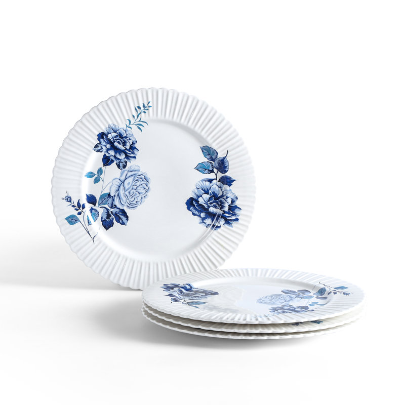 Stone Lain Fiore 4-Piece Dinner Plate Set New Bone China