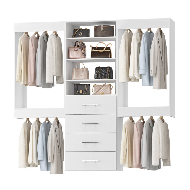 Modular Closet System, Versatile and Customizable Walk-In Design for Efficient Storage and Organization, 66" Wide