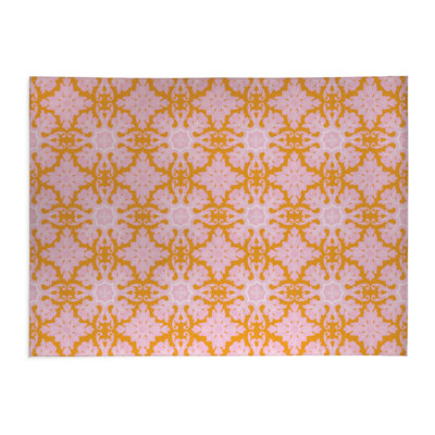 Damask Tile Thin Lightweight Kitchen Mat
