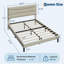 Structure de lit tapissier en velours avec tête de lit et rangement sous le lit, sans sommier, support de lattes en bois silencieux-628036303-628036300