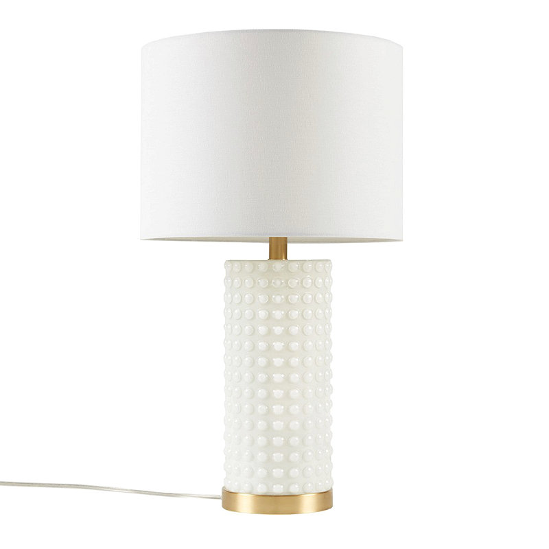 Lampe de table texturée à pois
