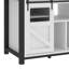  120 Gal Fish Tank Stand with Storage, 1100 Lbs Capacity, Power Outlets, Barn Door, Black-1959290031