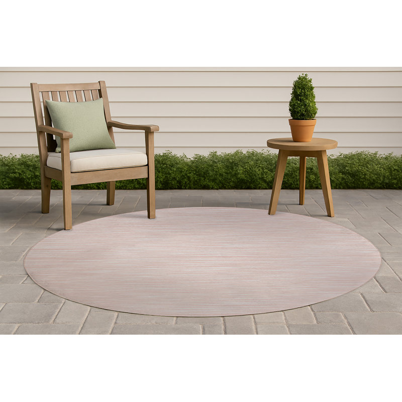 Tapis d'extérieur antidérapant Thick N Thin, Rond 5 pi