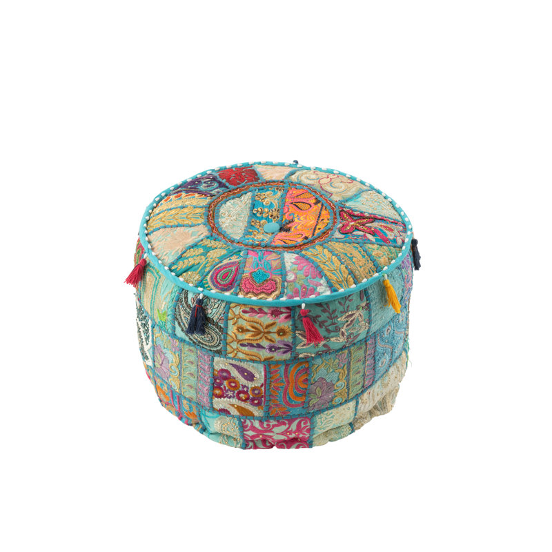 Spring / Summer 2024 40cm Wide Round Floral Pouffe Ottoman