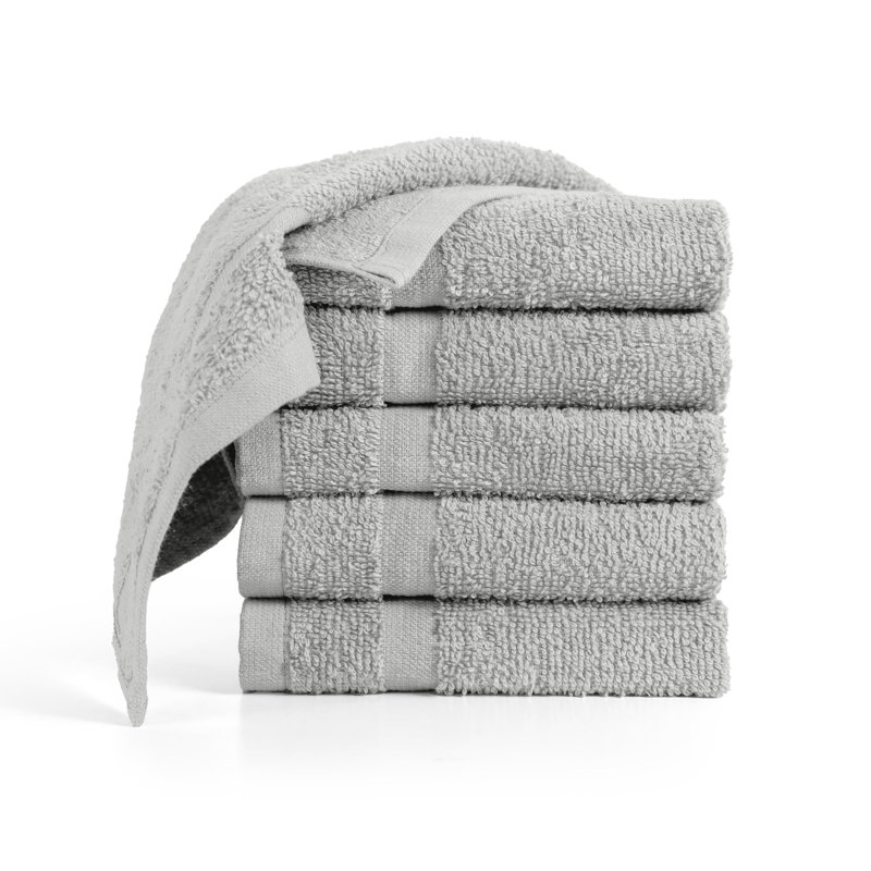 Martex The Everyday Grey Washcloth Set, Grey
