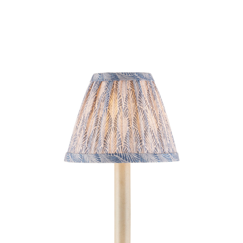 Abat-jour de lustre effilé Plume, Bleu