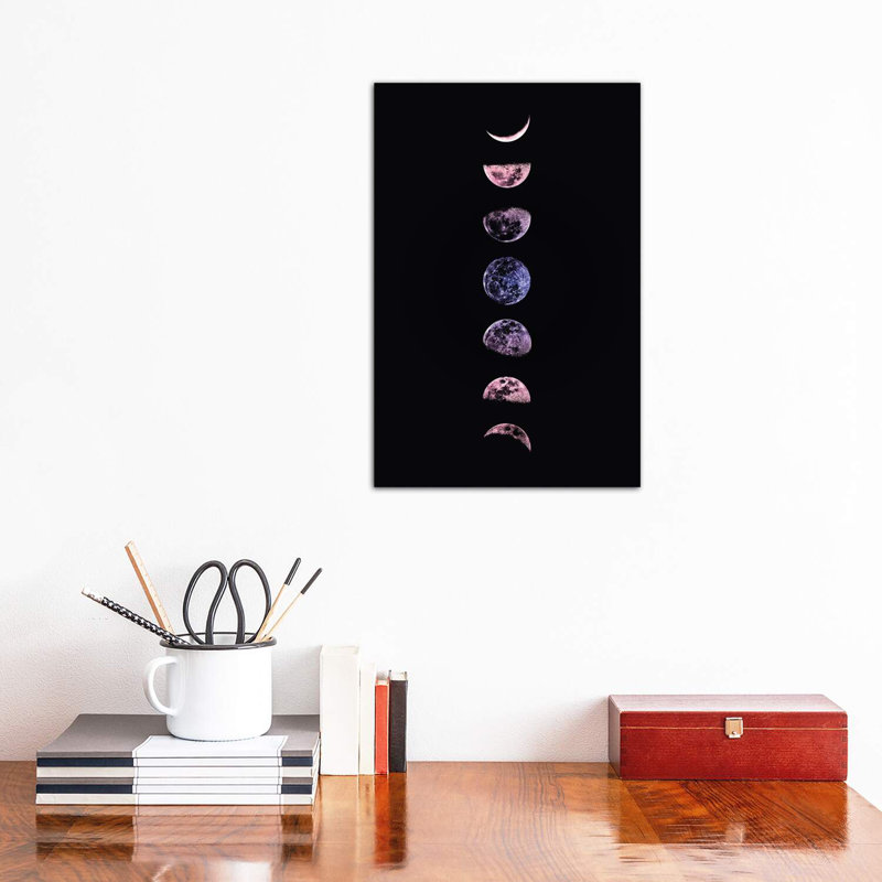 «Moon Phases» par Emanuela Carratoni, impression, Toile tendue, H 18 po x l 12 po x P 1,5 po