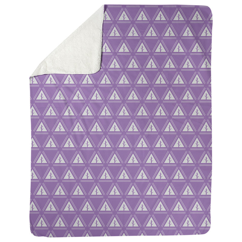 Couverture polaire minimal trees, l 50 po x L 60 po, Moyen violet