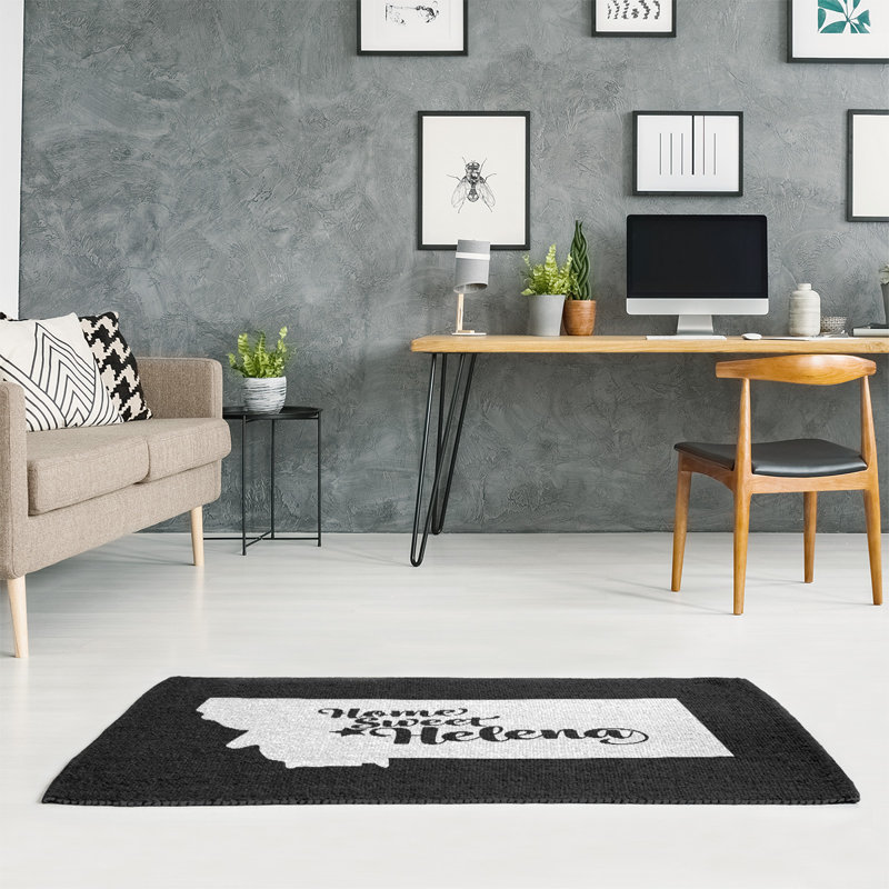 Tapis de zone noire hélène montana, Rectangle 5 pi x 7 pi