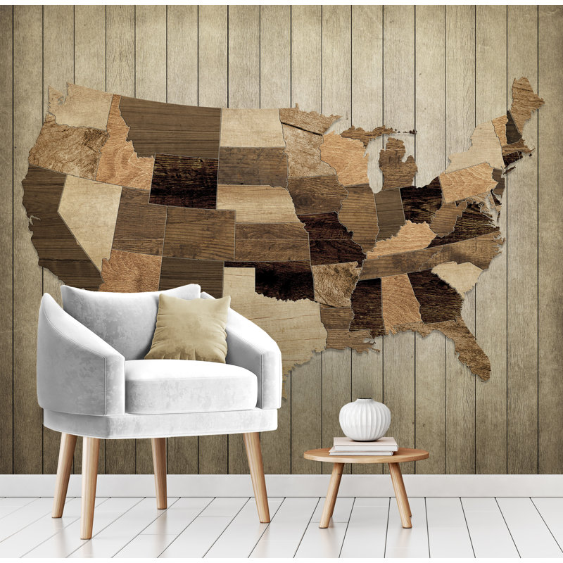 Murale united states of america, l 120 po x L 144 po