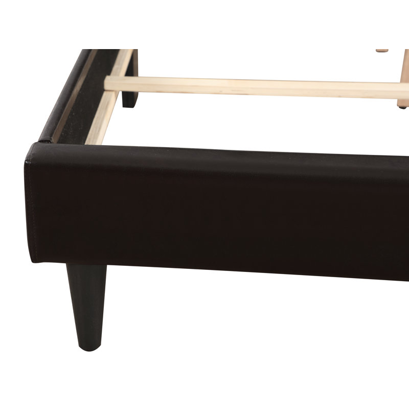 Upholstered Panel Bed, King, Cappuccino
